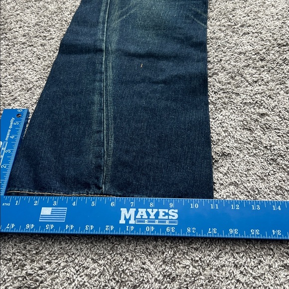 NWT True Religion Men’s Dark Blue Distressed Flared Bootcut #803 Jeans - 35/33 - Picture 11 of 12